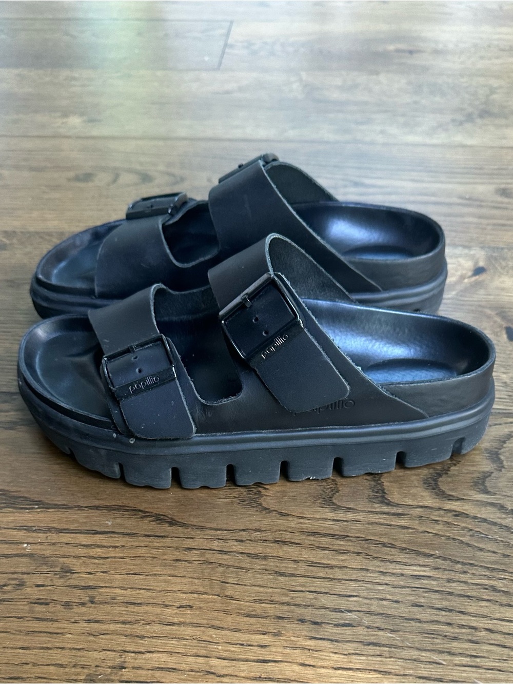 Birkenstock Arizona Chunky Women’s Sandal Black 38 Papillio - Picture 2 of 5